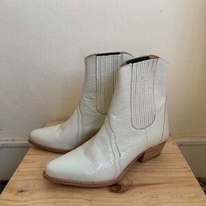 Free People White Western Booties